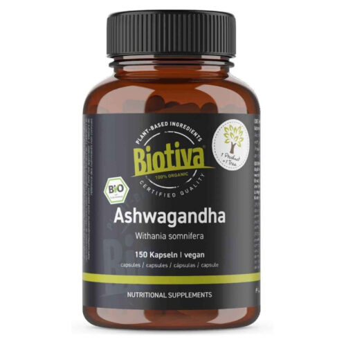 Biotiva Ashwagandha Bio kapsułki - 1500 mg dawka dzienna