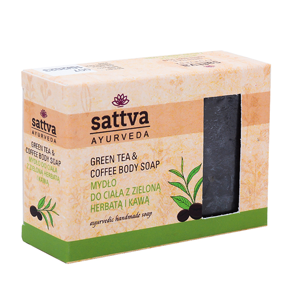 SATTVA AYURVEDA SOAP GREEN TEA & COFFEE 125G